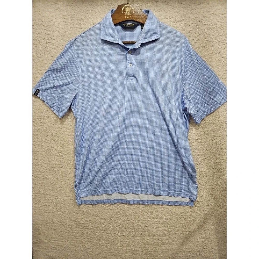 Polo Ralph Lauren Performance Shirt Mens Large Blue Short Sleeve Golf Very Nice